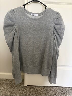 Rebecca Minkoff Heather Gray Puff-Sleeve Sweatshirt